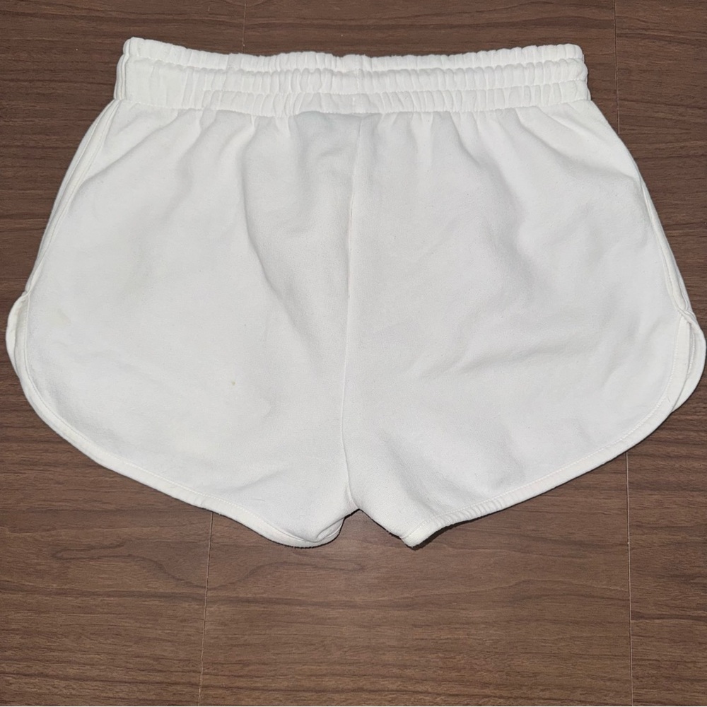 MTV Medium White Casual Pull On Drawstring Shorts‎ American Flag Y2K Retro Style - Picture 2 of 10